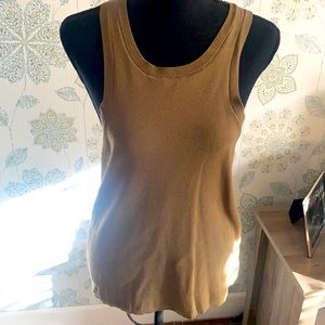 lucyswhims The Drop knit sleeveless top.  Olive color, size large.  Like new